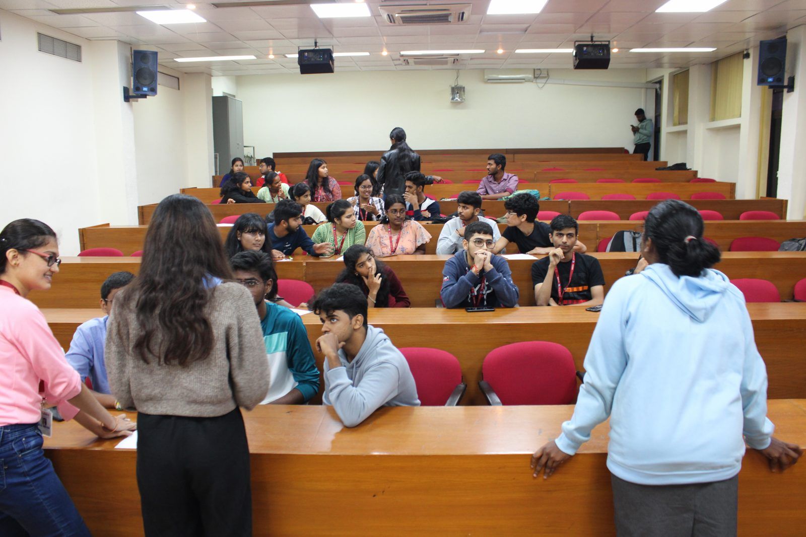 Lecture hall at BMS College of Engineering during the Intro to Web3 and Blockchain session