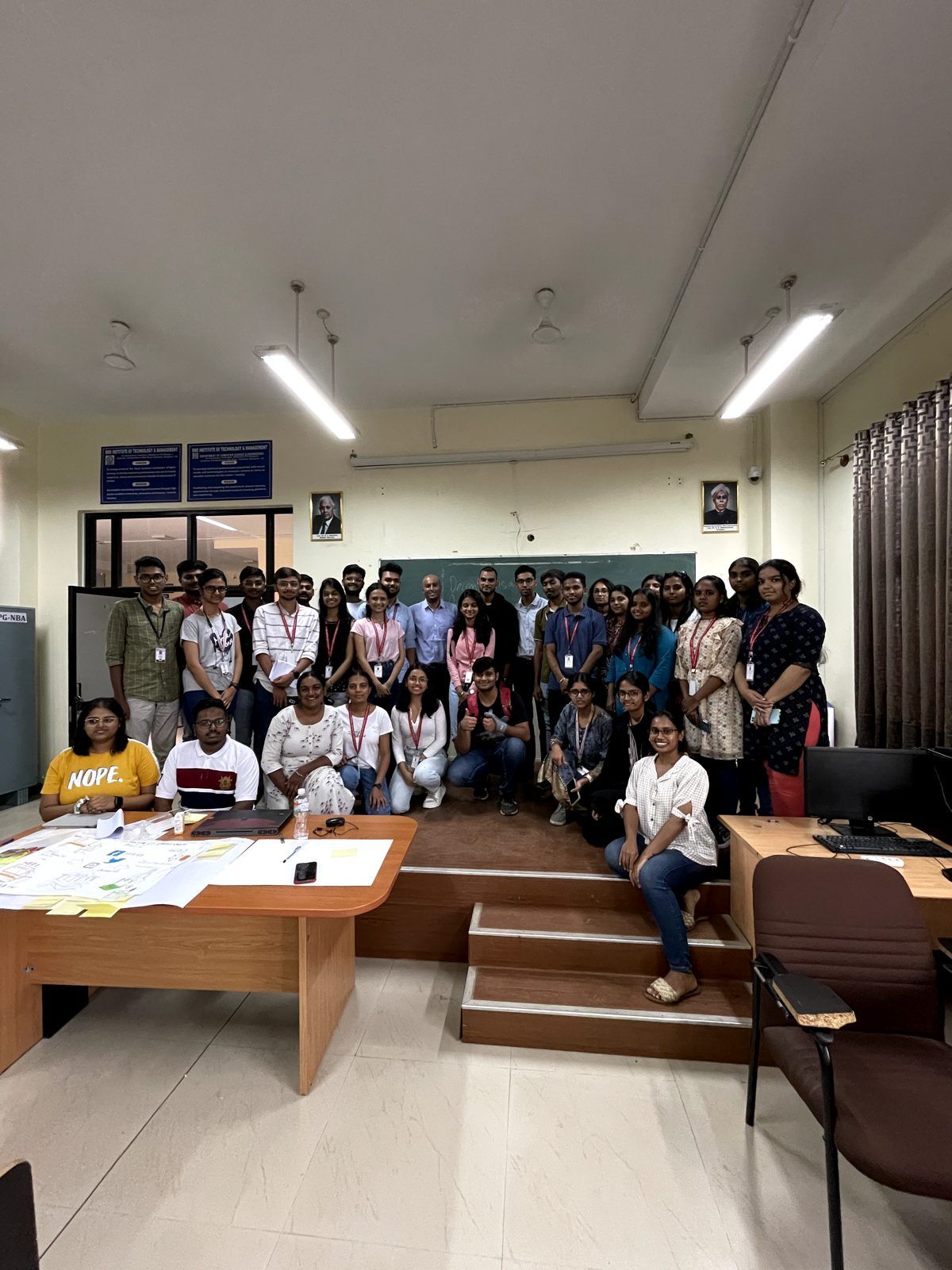 Classroom group photo at BMSIT